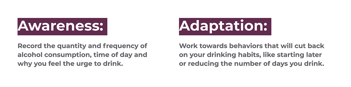 explanation of the awareness and adaptation method to reduce drinking.