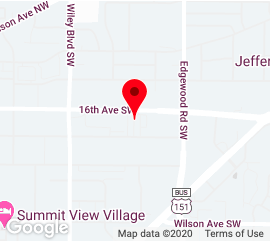 Map view of Cedar Rapids Location 